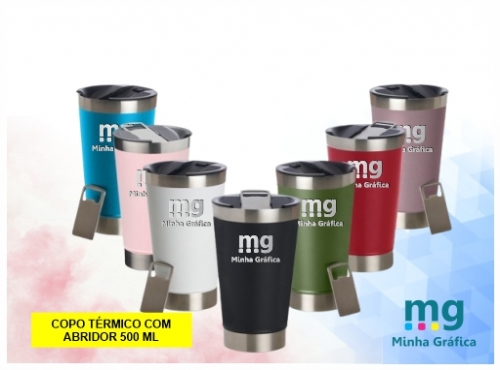 Copo Térmico 500ml com Abridor